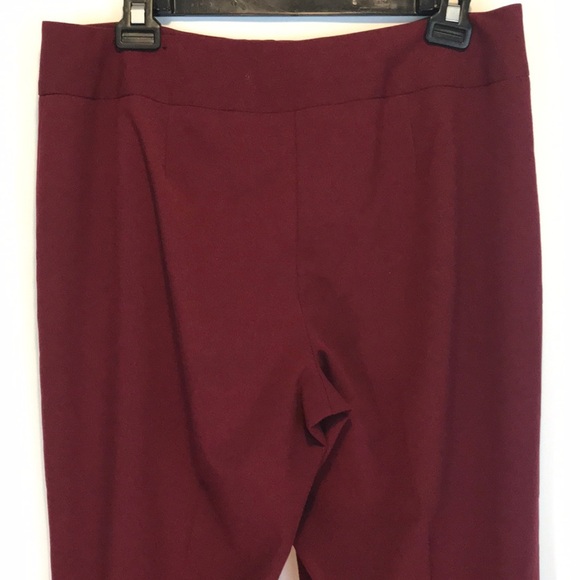 Ashley Stewart Burgundy Straight Leg Pants SZ 14 T - Picture 5 of 8